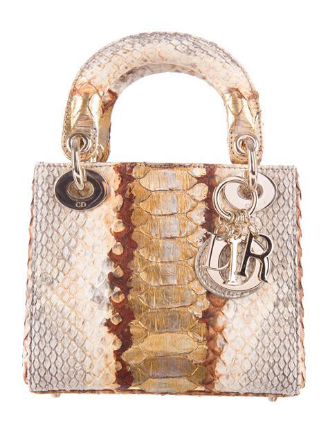 lady dior python skin bag|Dior handbags designer.